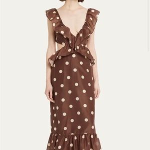 vivi frill maxi dress